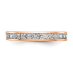14k Rose Gold 1 carat Lab Grown Diamond VS/SI+ G+ Complete Channel Set Size 9 Eternity Band