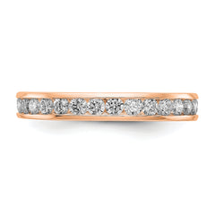 14k Rose Gold 1 carat Lab Grown Diamond VS/SI+ G+ Complete Channel Set Size 9 Eternity Band
