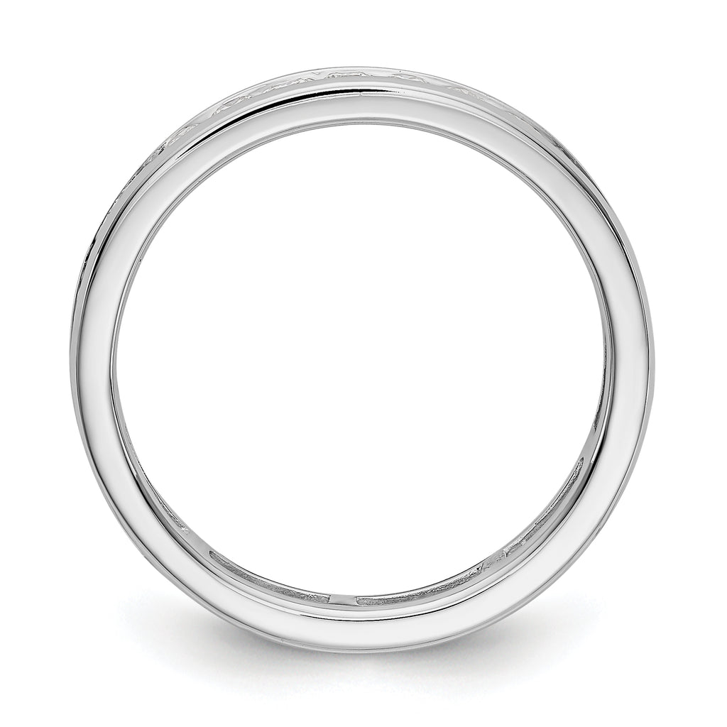 14k White Gold 1 carat Lab Grown Diamond VS/SI+ G+ Complete Channel Set Size 9 Eternity Band
