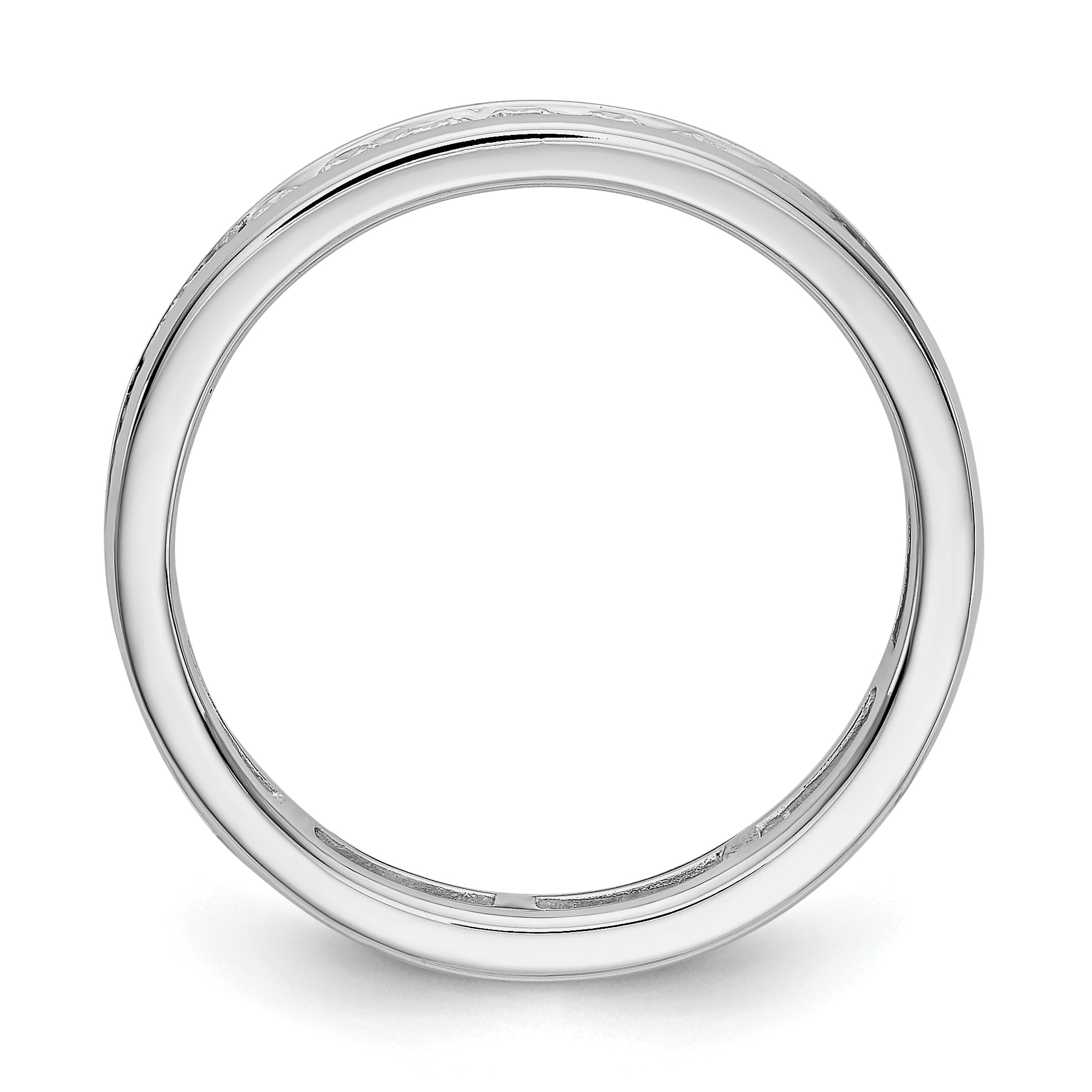 14k White Gold 1 carat Lab Grown Diamond VS/SI+ G+ Complete Channel Set Size 9 Eternity Band