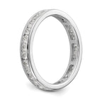 14k White Gold 1 carat Lab Grown Diamond VS/SI+ G+ Complete Channel Set Size 9 Eternity Band
