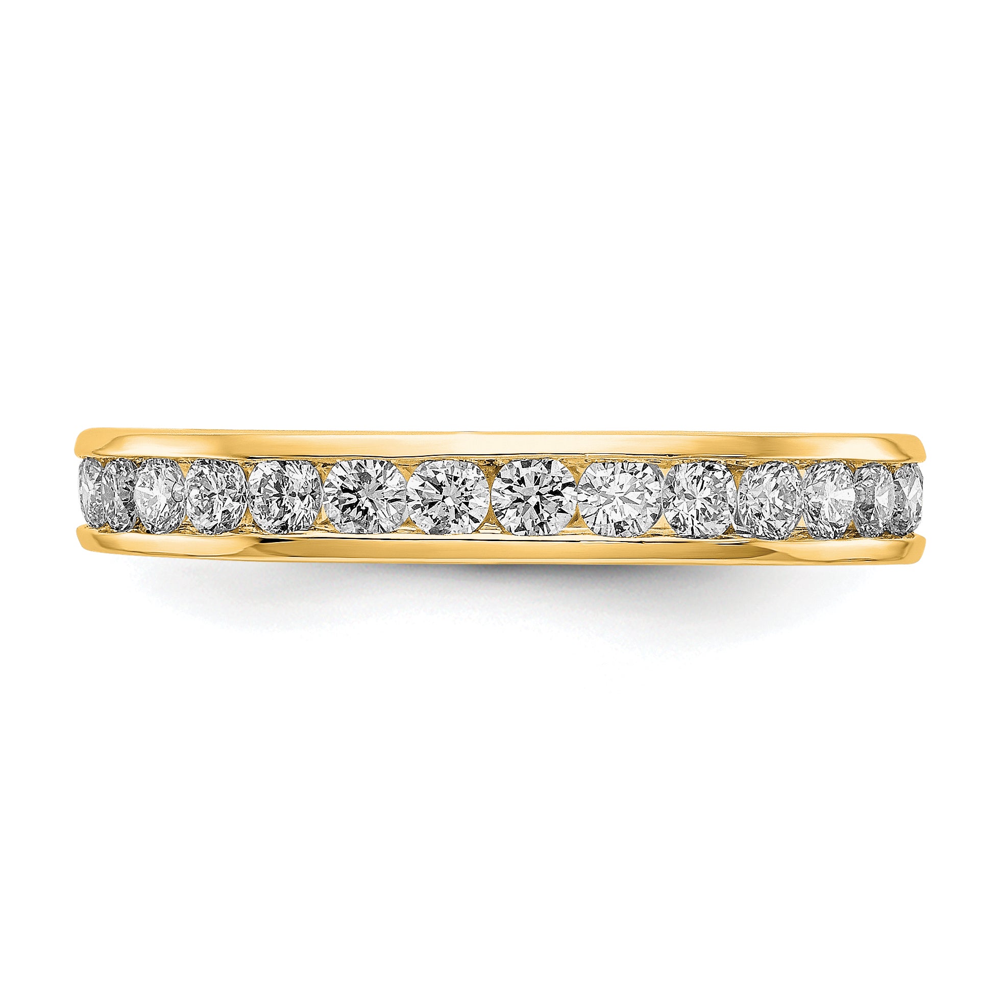 14k 1 carat Lab Grown Diamond VS/SI+ G+ Complete Channel Set Size 9 Eternity Band