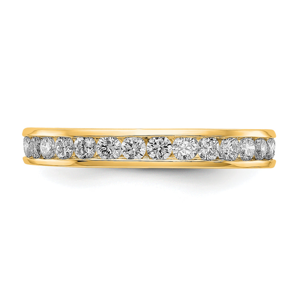 14k 1 carat Lab Grown Diamond VS/SI+ G+ Complete Channel Set Size 9 Eternity Band