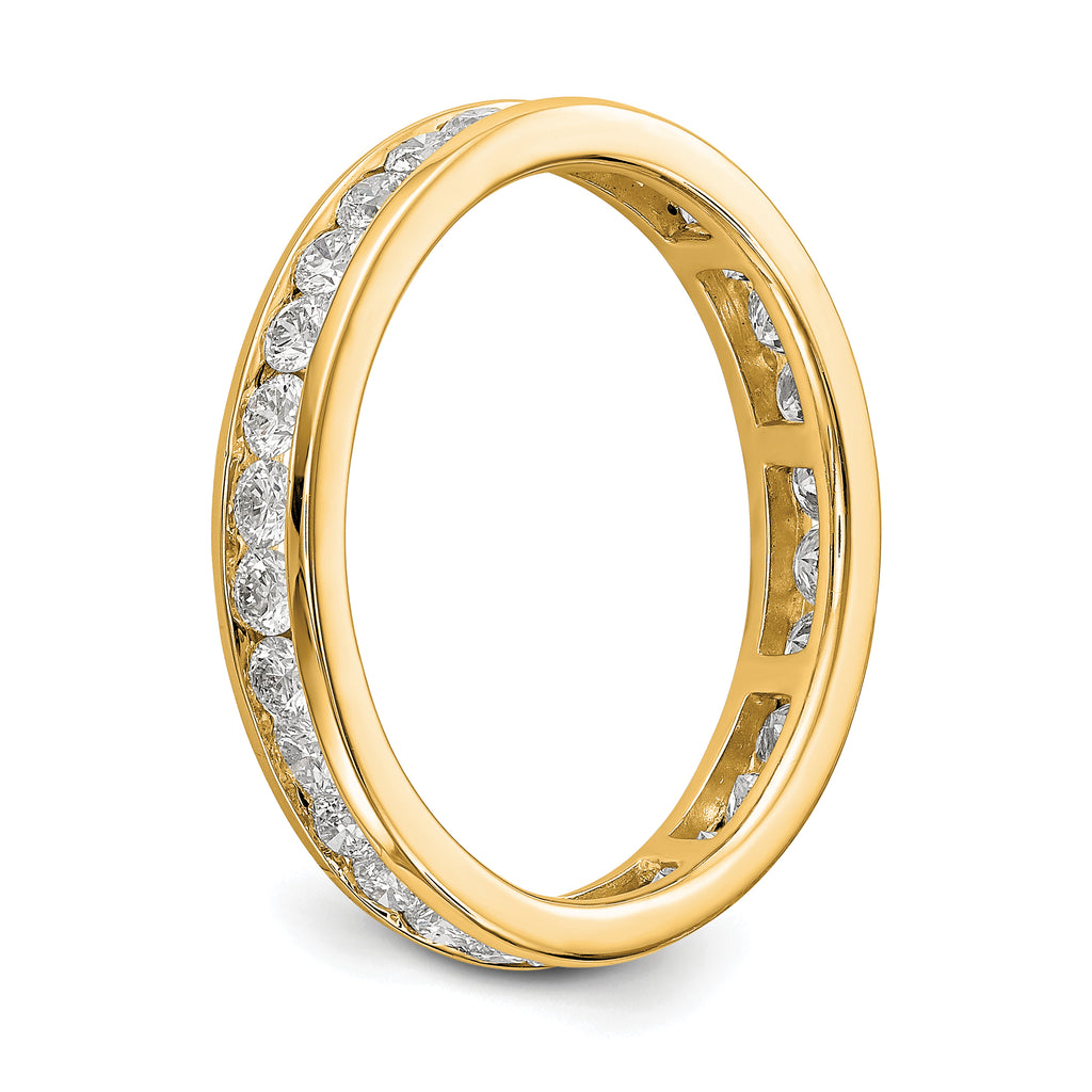 14k 1 carat Lab Grown Diamond VS/SI+ G+ Complete Channel Set Size 9 Eternity Band