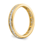 14k 1 carat Lab Grown Diamond VS/SI+ G+ Complete Channel Set Size 9 Eternity Band