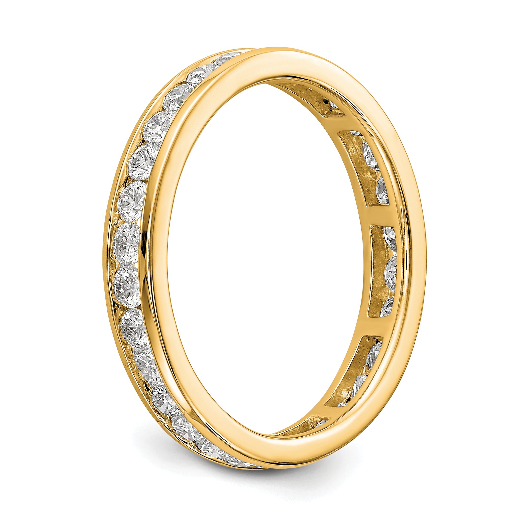 14k 1 carat Lab Grown Diamond VS/SI+ G+ Complete Channel Set Size 9 Eternity Band