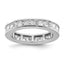 14k White Gold 2 carat Lab Grown Diamond VS+ F+ Princess Complete Channel Set Size 6 Eternity Band