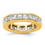 14k 3 carat Lab Grown Diamond VS+ F+ Princess Complete Channel Set Size 4 Eternity Band