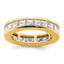 14k 3 carat Lab Grown Diamond VS+ F+ Princess Complete Channel Set Size 5 Eternity Band