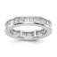 14k White Gold 3 carat Lab Grown Diamond VS+ F+ Princess Complete Channel Set Size 7 Eternity Band