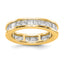 14k 3 carat Lab Grown Diamond VS+ F+ Princess Complete Channel Set Size 7 Eternity Band