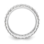 Lab-Grown Diamond Eternity Band in 14K White Gold, 4.6mm (2 ct. tw.), Size 7.5 - Sophia Jewelers