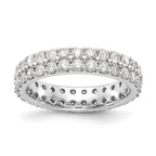 Lab-Grown Diamond Eternity Band in 14K White Gold, 4.6mm (2 ct. tw.), Size 7.5 - Sophia Jewelers