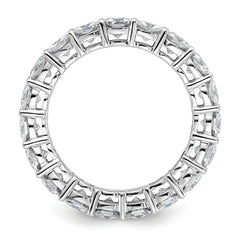 14k White Gold 3 5/8 carat Lab Grown Diamond VS/SI+ G+ Cushion Complete Size 7.5 Eternity Band
