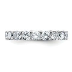 14k White Gold 3 5/8 carat Lab Grown Diamond VS/SI+ G+ Cushion Complete Size 7.5 Eternity Band