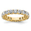 14k 3 5/8 carat Lab Grown Diamond VS/SI+ G+ Cushion Complete Size 7.5 Eternity Band
