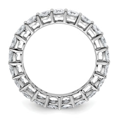 14k White Gold 3 5/8 carat Lab Grown Diamond VS/SI+ G+ Cushion Complete Size 9 Eternity Band