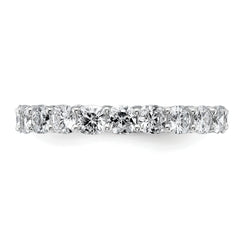 14k White Gold 3 5/8 carat Lab Grown Diamond VS/SI+ G+ Cushion Complete Size 9 Eternity Band