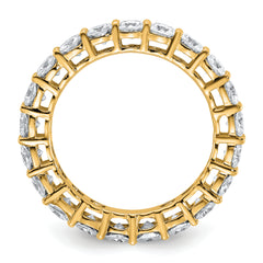 14k 3 5/8 carat Lab Grown Diamond VS/SI+ G+ Cushion Complete Size 9 Eternity Band