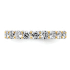 14k 3 5/8 carat Lab Grown Diamond VS/SI+ G+ Cushion Complete Size 9 Eternity Band