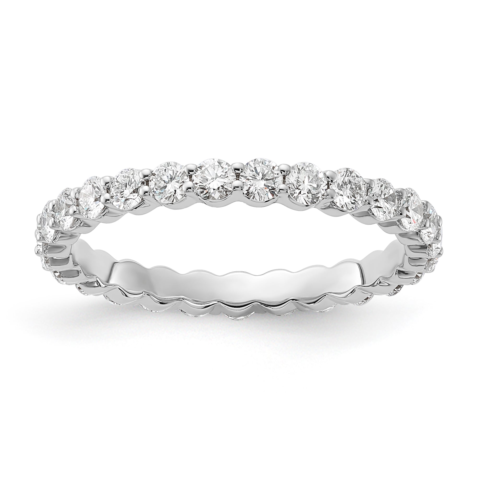14k 1 carat Lab Grown Diamond VS+ F+ Round Complete Channel Set Size 9 Eternity Band Main image