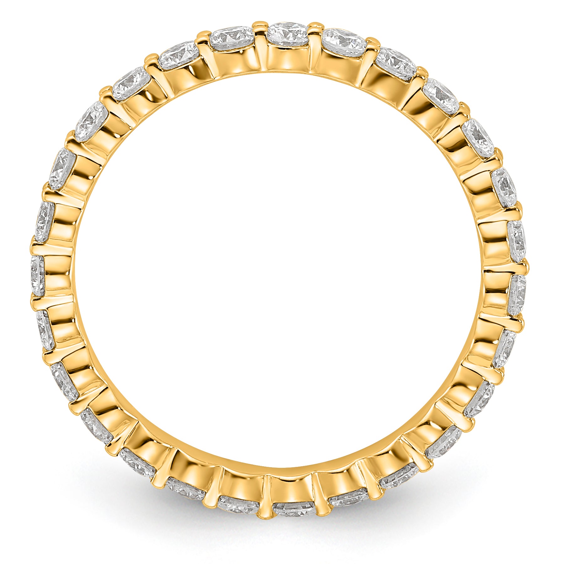 14k 1 carat Lab Grown Diamond VS+ F+ Round Complete Channel Set Size 6.5 Eternity Band