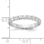 14k White Gold 1 1/2 carat Lab Grown Diamond VS+ F+ Round Complete Channel Set Size 9 Eternity Band