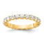 14k 1 1/2 carat Lab Grown Diamond VS+ F+ Round Complete Channel Set Size 9 Eternity Band