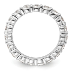 14k White Gold 2 carat Lab Grown Diamond VS+ F+ Round Complete Channel Set Size 9 Eternity Band