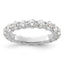14k White Gold 2 carat Lab Grown Diamond VS+ F+ Round Complete Channel Set Size 9 Eternity Band