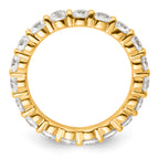 14k 2 carat Lab Grown Diamond VS+ F+ Round Complete Channel Set Size 6 Eternity Band