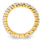 14k 2 carat Lab Grown Diamond VS+ F+ Round Complete Channel Set Size 8 Eternity Band