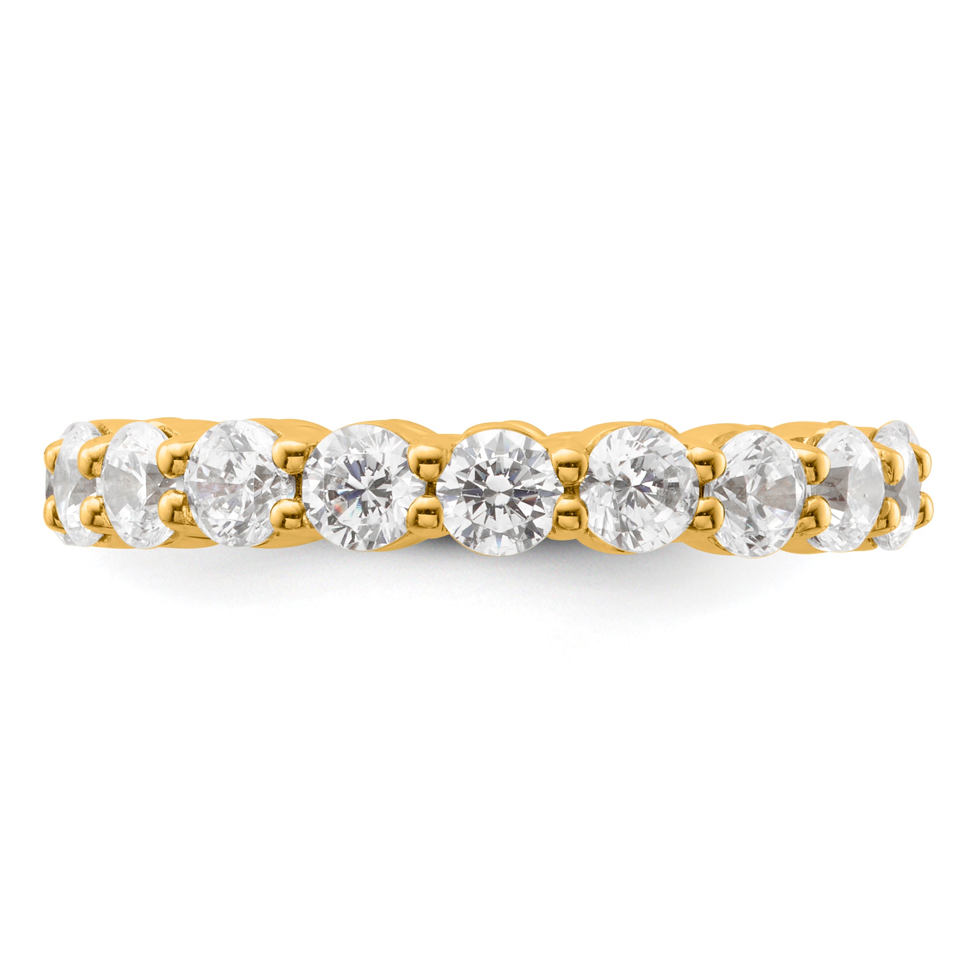 14k 2 carat Lab Grown Diamond VS+ F+ Round Complete Channel Set Size 8 Eternity Band