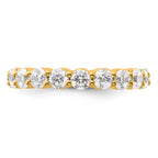 14k 2 carat Lab Grown Diamond VS+ F+ Round Complete Channel Set Size 8 Eternity Band