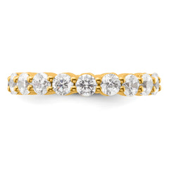 14k 2 carat Lab Grown Diamond VS+ F+ Round Complete Channel Set Size 8 Eternity Band