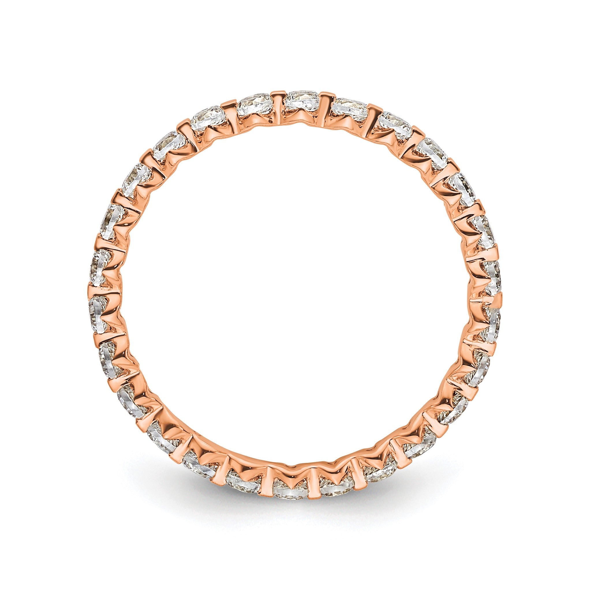 Lab-Grown Diamond Eternity Band in 14K Rose Gold, 2.2mm (7/8 ct. tw.), Size 7 Secondary image