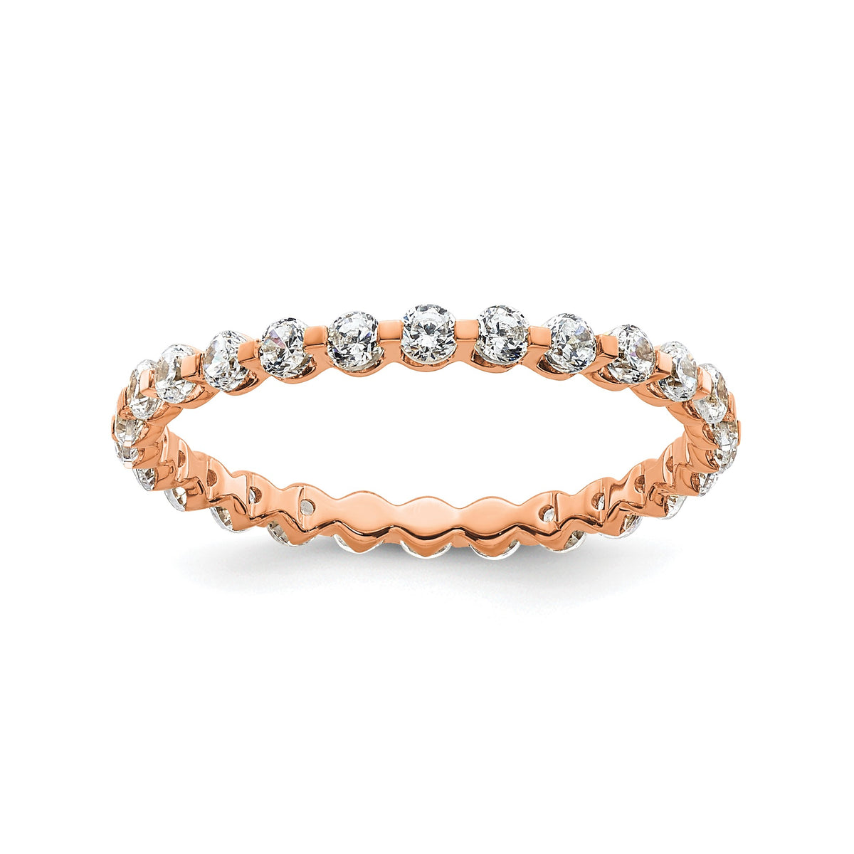 Lab-Grown Diamond Eternity Band in 14K Rose Gold, 2.2mm (7/8 ct. tw.), Size 6 - Sophia Jewelers Main image