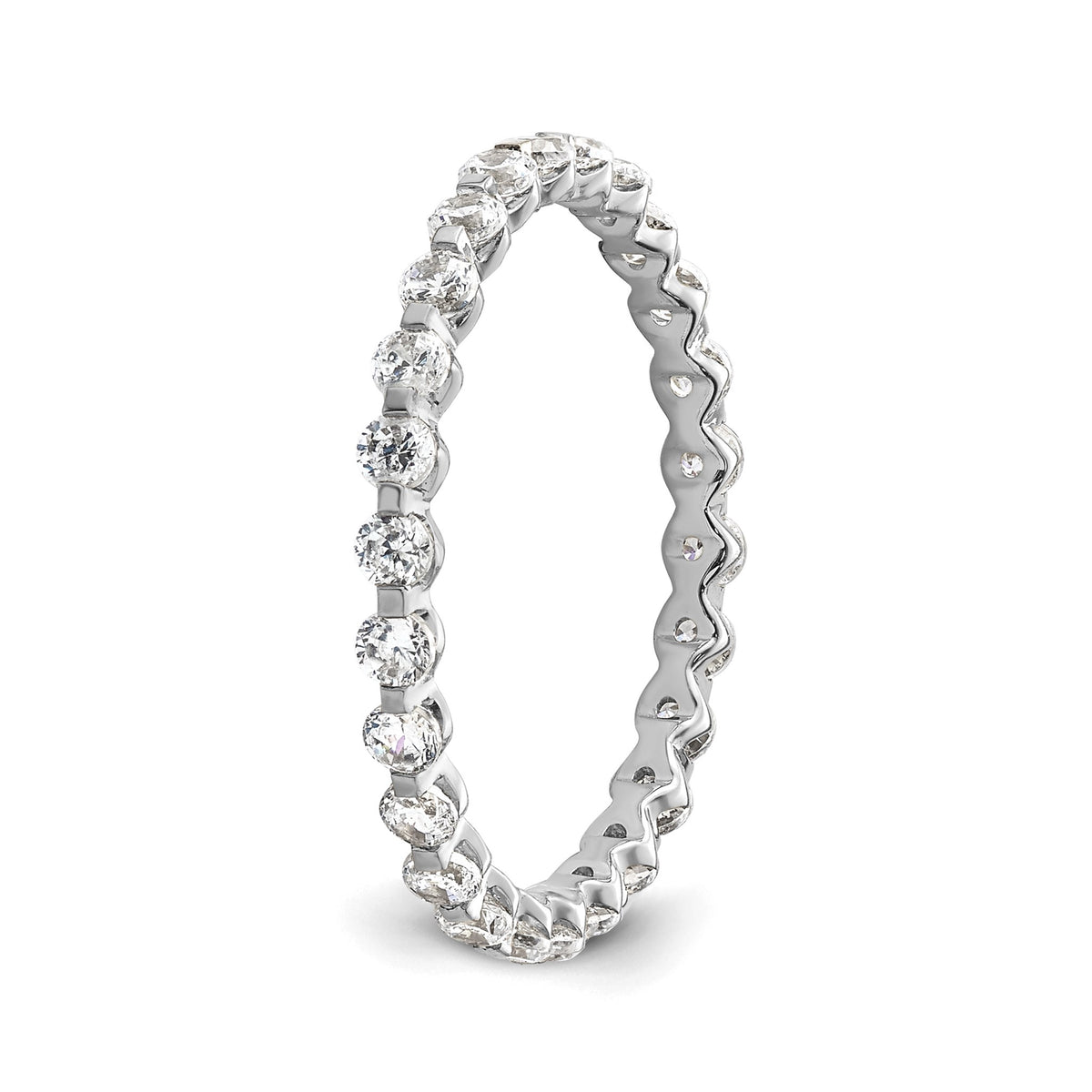 Lab-Grown Diamond Eternity Band in 14K White Gold, 2.2mm (7/8 ct. tw.), Size 7 - Sophia Jewelers