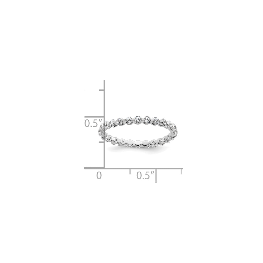 Lab-Grown Diamond Eternity Band in 14K White Gold, 2.2mm (7/8 ct. tw.), Size 7 - Sophia Jewelers
