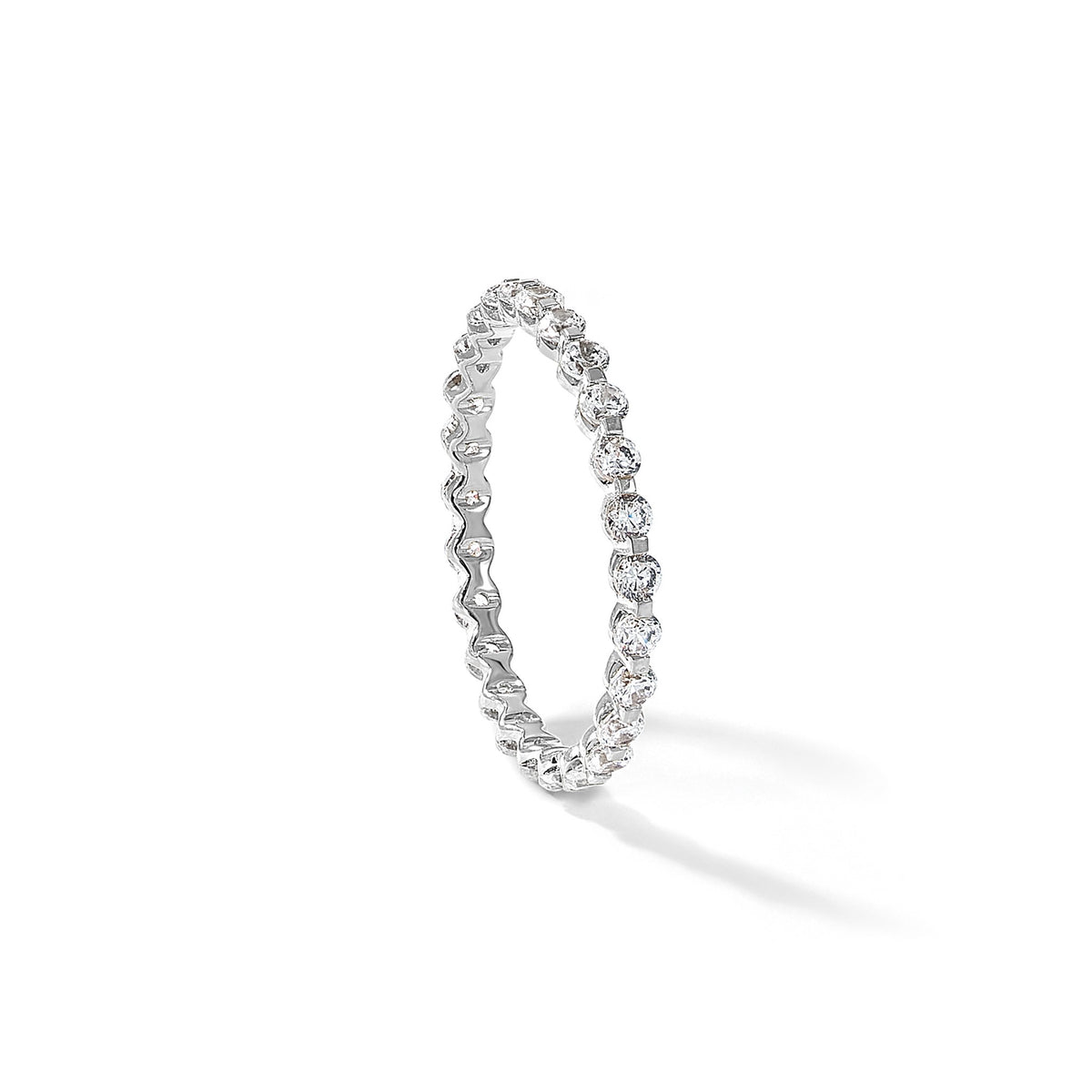 Lab-Grown Diamond Eternity Band in 14K White Gold, 2.2mm (7/8 ct. tw.), Size 7 - Sophia Jewelers