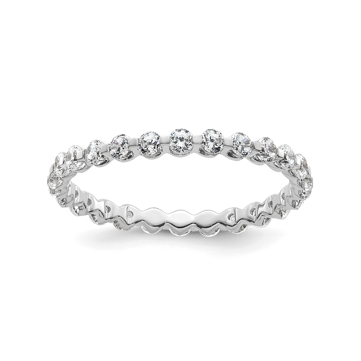 Lab-Grown Diamond Eternity Band in 14K White Gold, 2.2mm (7/8 ct. tw.), Size 7 - Sophia Jewelers Main image