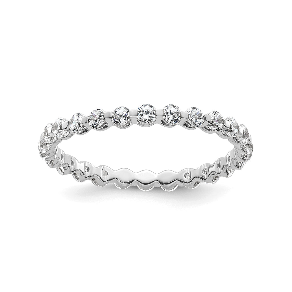 Lab-Grown Diamond Eternity Band in 14K White Gold, 2.2mm (7/8 ct. tw.), Size 7 - Sophia Jewelers