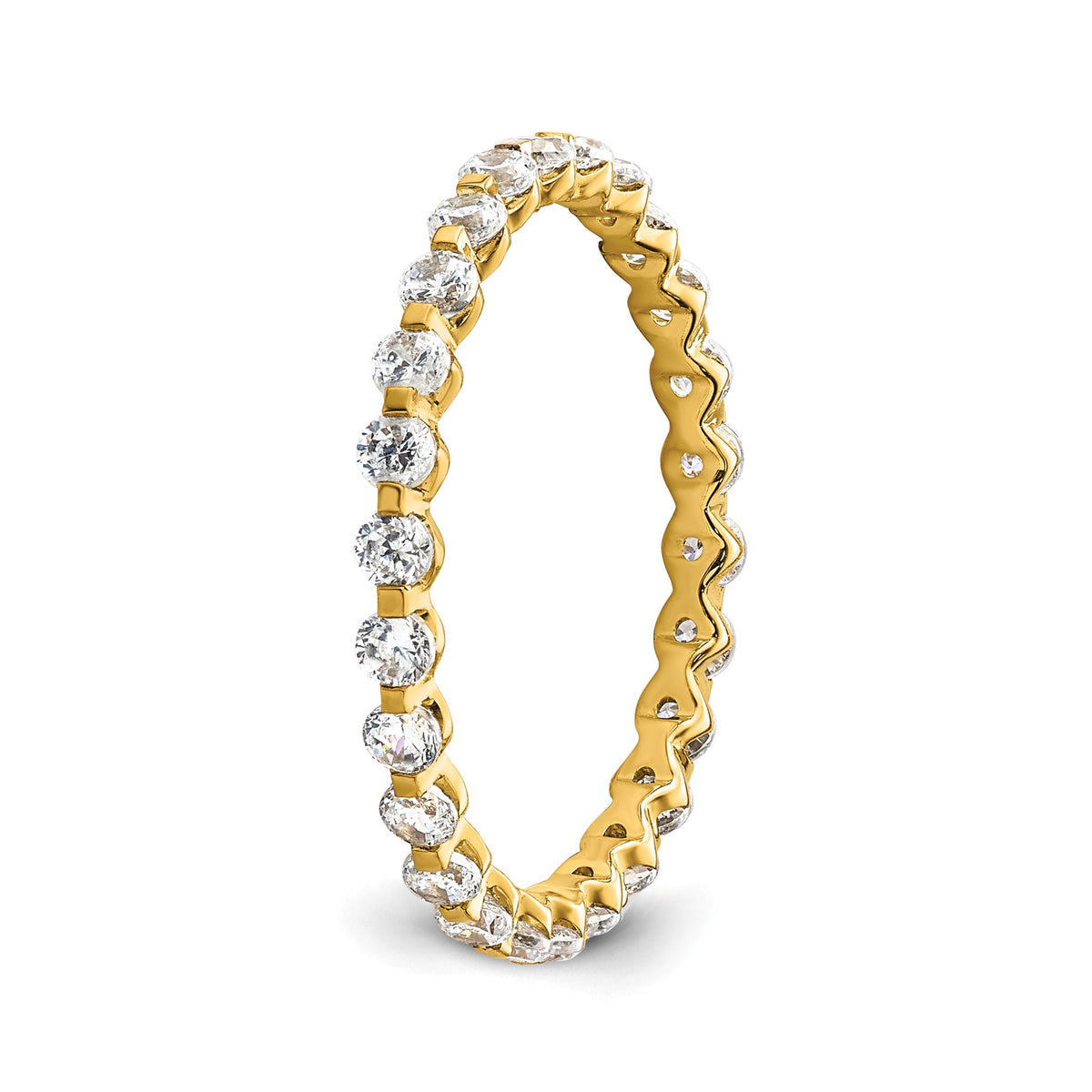 Lab-Grown Diamond Eternity Band in 14K Yellow Gold, 2.2mm (7/8 ct. tw.), Size 8 - Sophia Jewelers