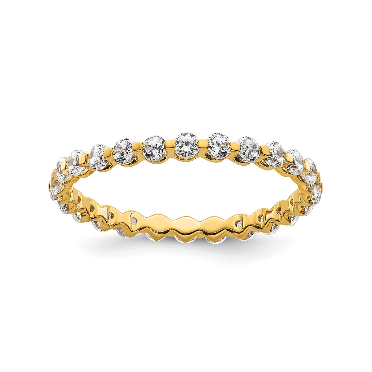 Lab-Grown Diamond Eternity Band in 14K Yellow Gold, 2.2mm (7/8 ct. tw.), Size 6 - Sophia Jewelers Main image
