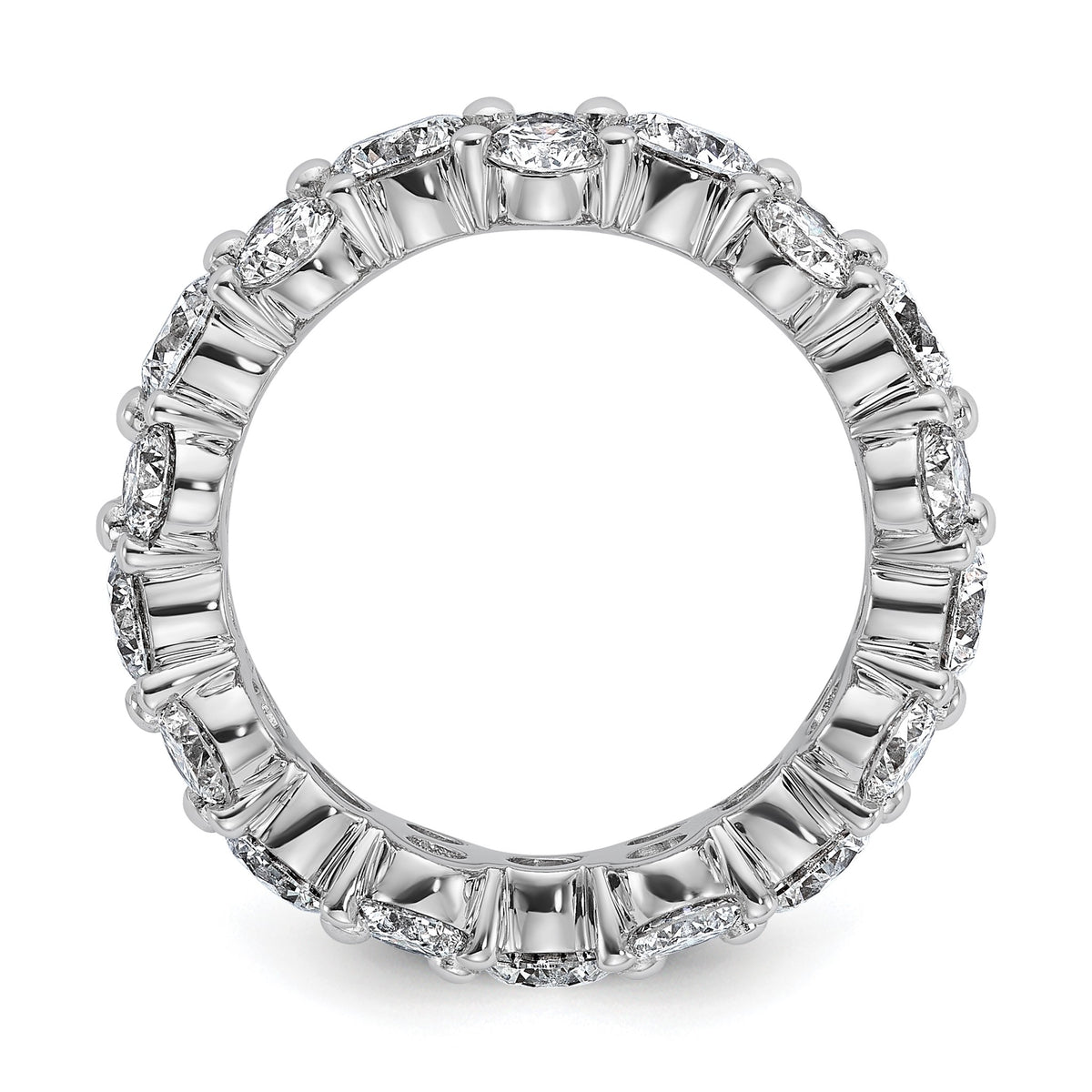 Lab-Grown Diamond Eternity Band in 14K White Gold (3 1/5 ct. tw.), Size 4 - Sophia Jewelers
