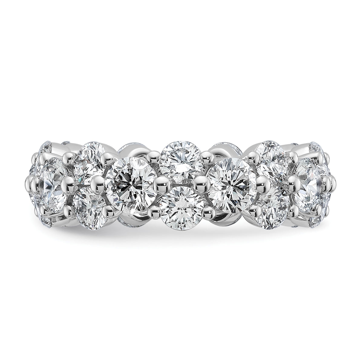 Lab-Grown Diamond Eternity Band in 14K White Gold (3 1/5 ct. tw.), Size 4 - Sophia Jewelers