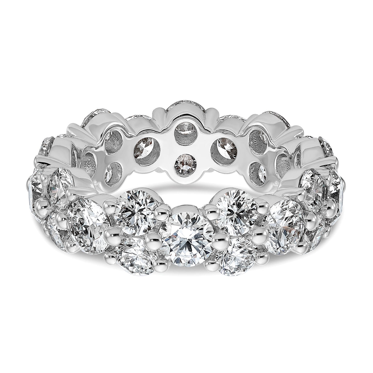 Lab-Grown Diamond Eternity Band in 14K White Gold (3 1/5 ct. tw.), Size 4 - Sophia Jewelers