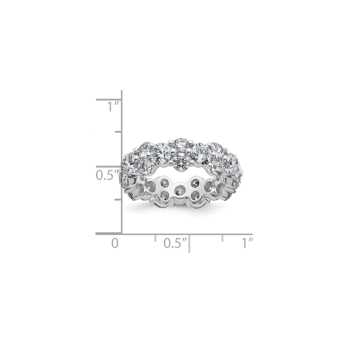 Lab-Grown Diamond Eternity Band in 14K White Gold (3 1/5 ct. tw.), Size 4 - Sophia Jewelers