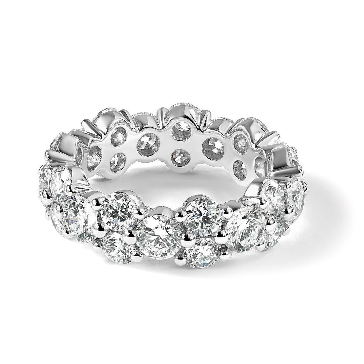 Lab-Grown Diamond Eternity Band in 14K White Gold (3 1/5 ct. tw.), Size 4 - Sophia Jewelers