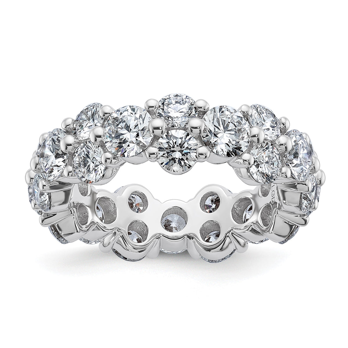 Lab-Grown Diamond Eternity Band in 14K White Gold (3 1/5 ct. tw.), Size 4 - Sophia Jewelers